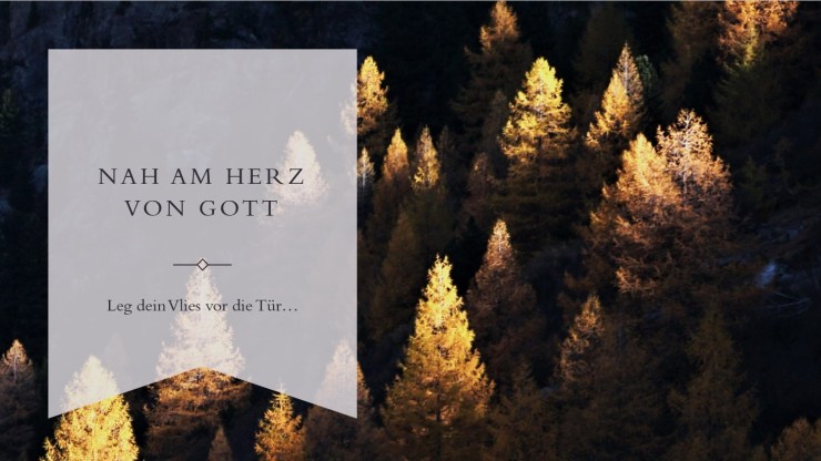 Leg deinen Vlies vor die Türe